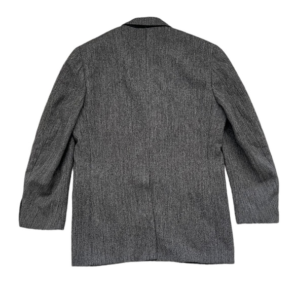 Vintage | Brown Grey 100% Wool Oversized Single Breasted Blazer - Picture 3 of 9